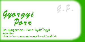 gyorgyi porr business card